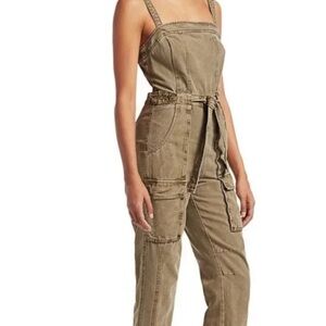 Free People Olive Jumpsuit
